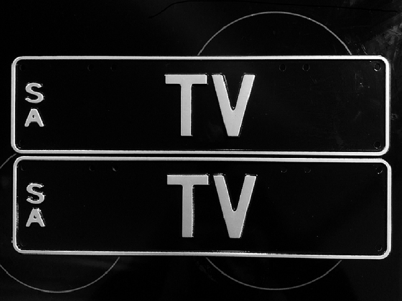 TV Number Plate